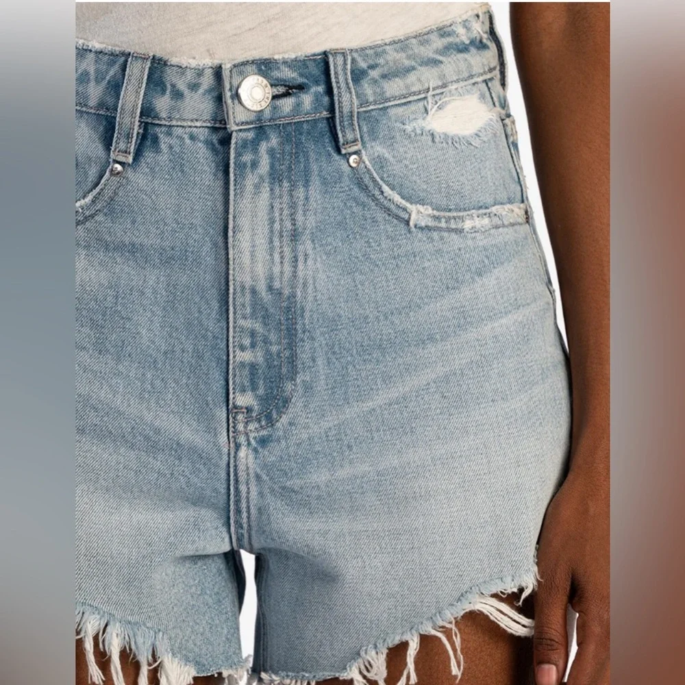 Kut from the Kloth Jane high waist long Jean Shorts